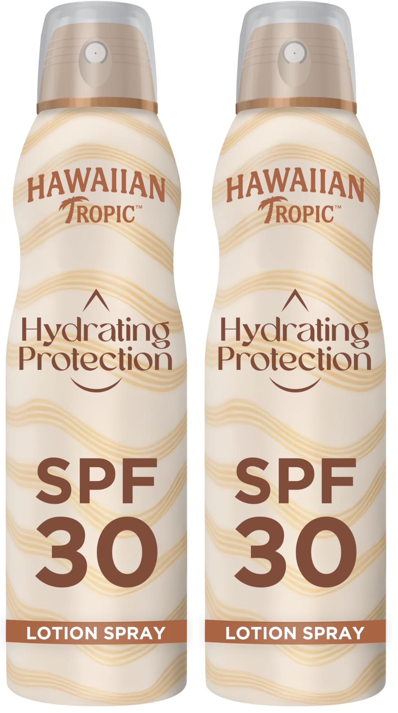 Hawaiian Tropic Silk Hydration Air Soft Sun Spray Lotion Sonnenspray SSF 30, 1 St,177 ml,Standard (Packung mit 2)