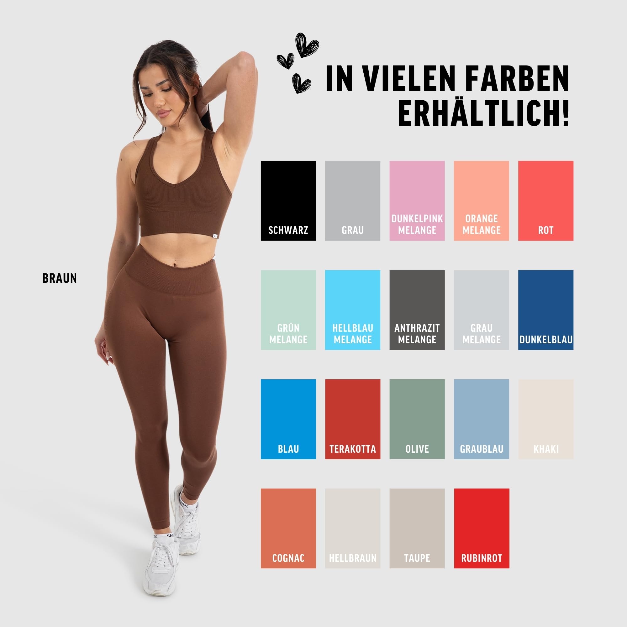 SMILODOX Leggings Damen Amaze Scrunch Pro, Butt Lift Sporthose High Waist V-Shape Trainingshose Seamless Blickdicht Yogahose Für Sport Fitness Alltag