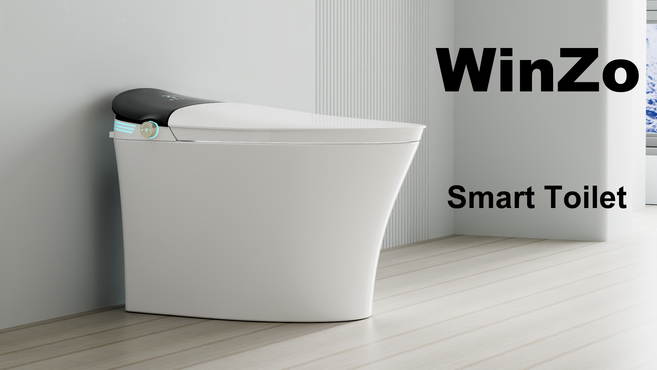 WinZo Smart Toilet With Bidet, ADA One-Piece Elongated, Auto Open