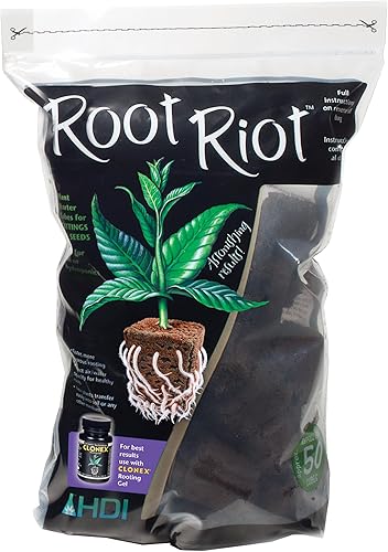 Root Riot Plant Starter Cubes Made from Sphagnum Peat Moss. Ideal for Cuttings and Seeds, Designed to Support Robust Root Development - 50 Cubes