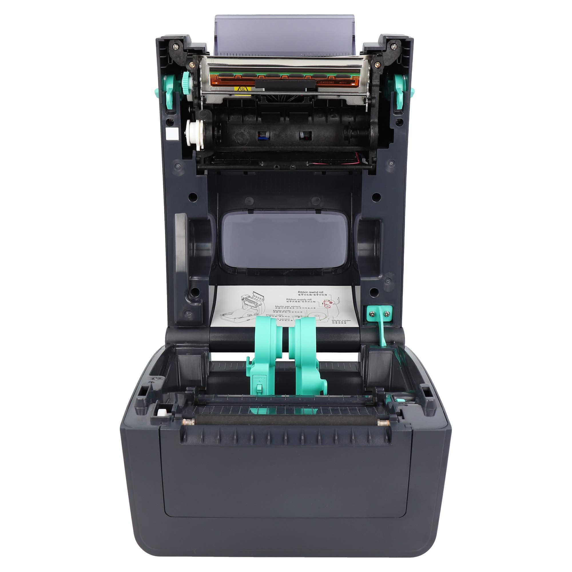 TSC TC200 Impresora con Borde Rasgado - 203 dpi - Transferencia térmica Directa - 108 mm de Ancho máximo de impresión, LAN, Paralelo, Serie (RS-232), interfaces USB, Azul Marino