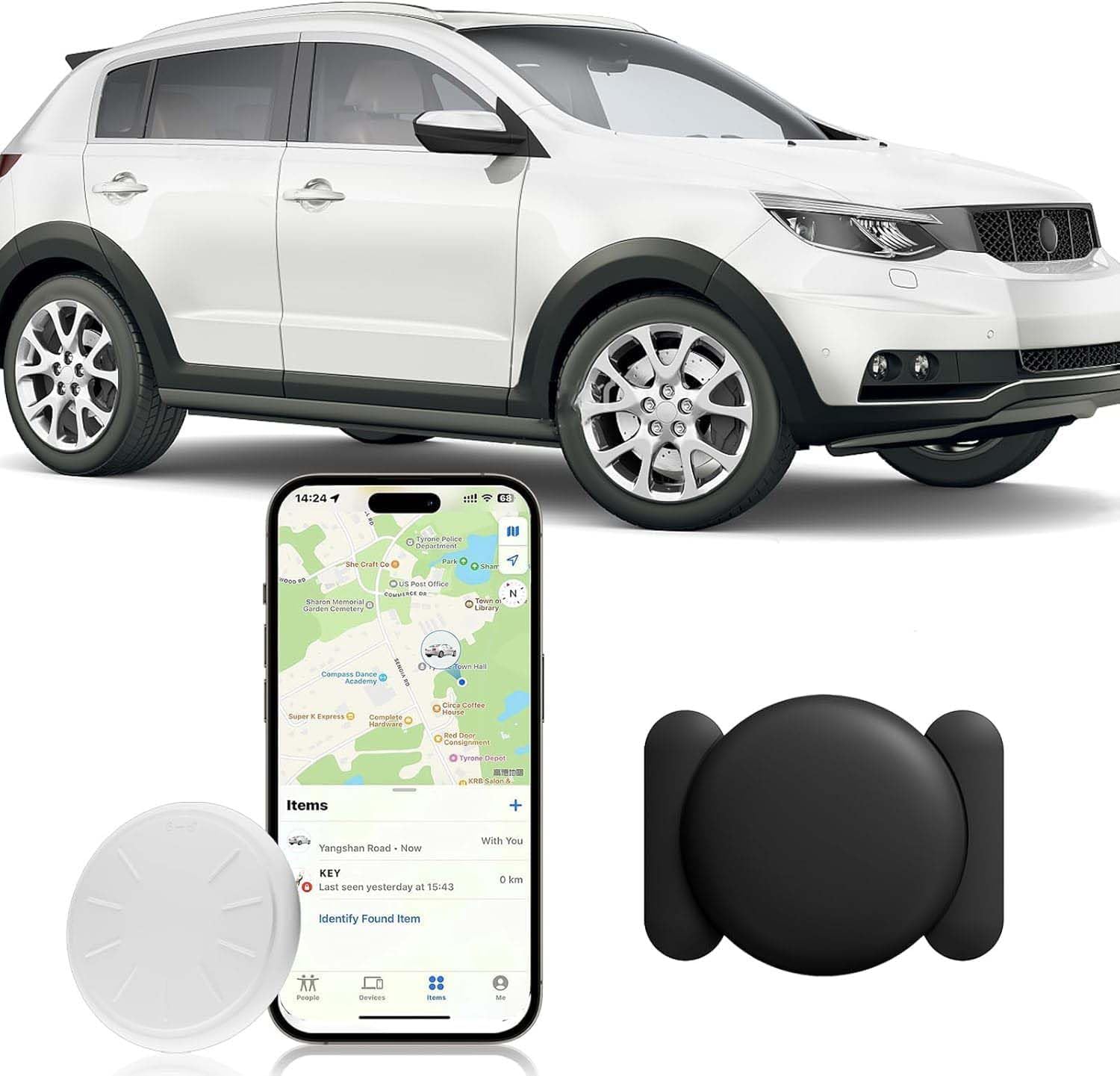 GPS Tracker for Vehicles, Tracker Device for Vehicles Work with Find My (iOS Only), Real-Time Car Tracker, No Monthly Fee (Magnetic (Black, 1PCS)) (Magnetic (Black, 1PCS))-picture-11