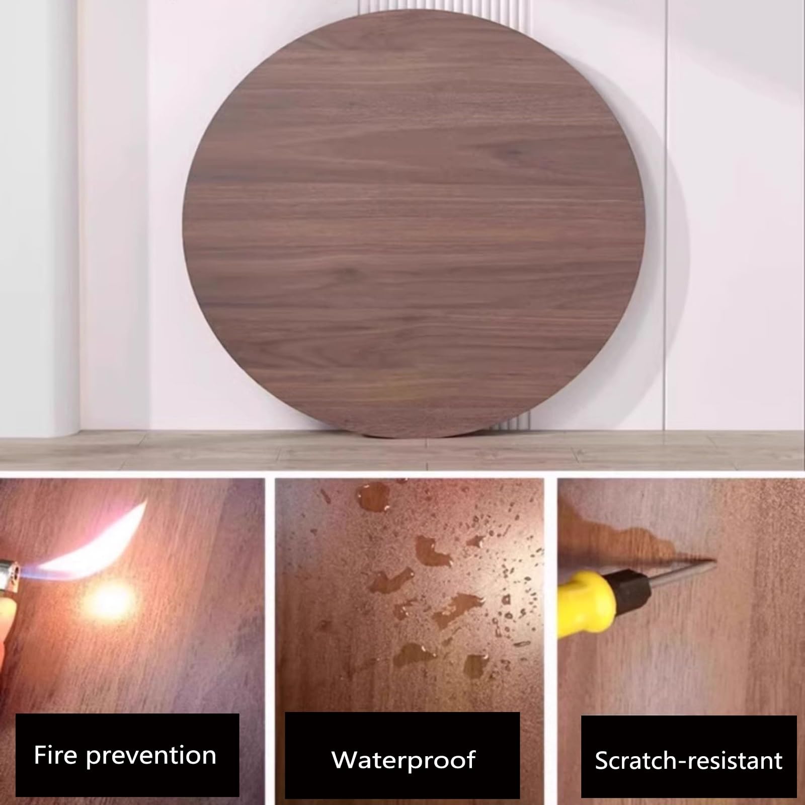 Okrągły dębowy blat stołu do jadalni - 100 cm wszechstronny design do projektów kuchennych i salonowych - stylowy panel meblowy