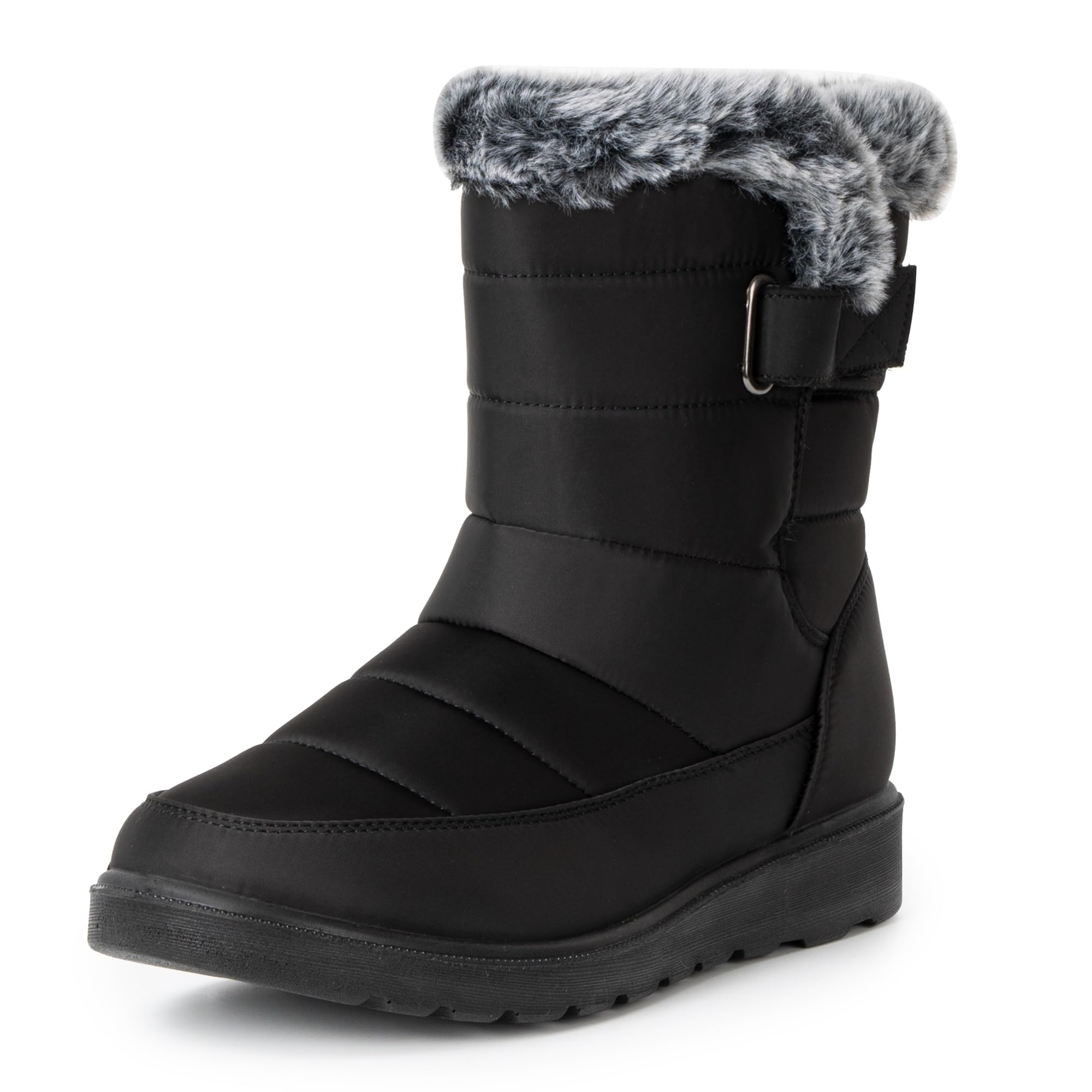 Alpine Swiss Lexie Womens Snow Boots Waterproof Faux Fur Lined Warm Cozy Winter Booties Anti-Slip Sole Stylish Outdoor