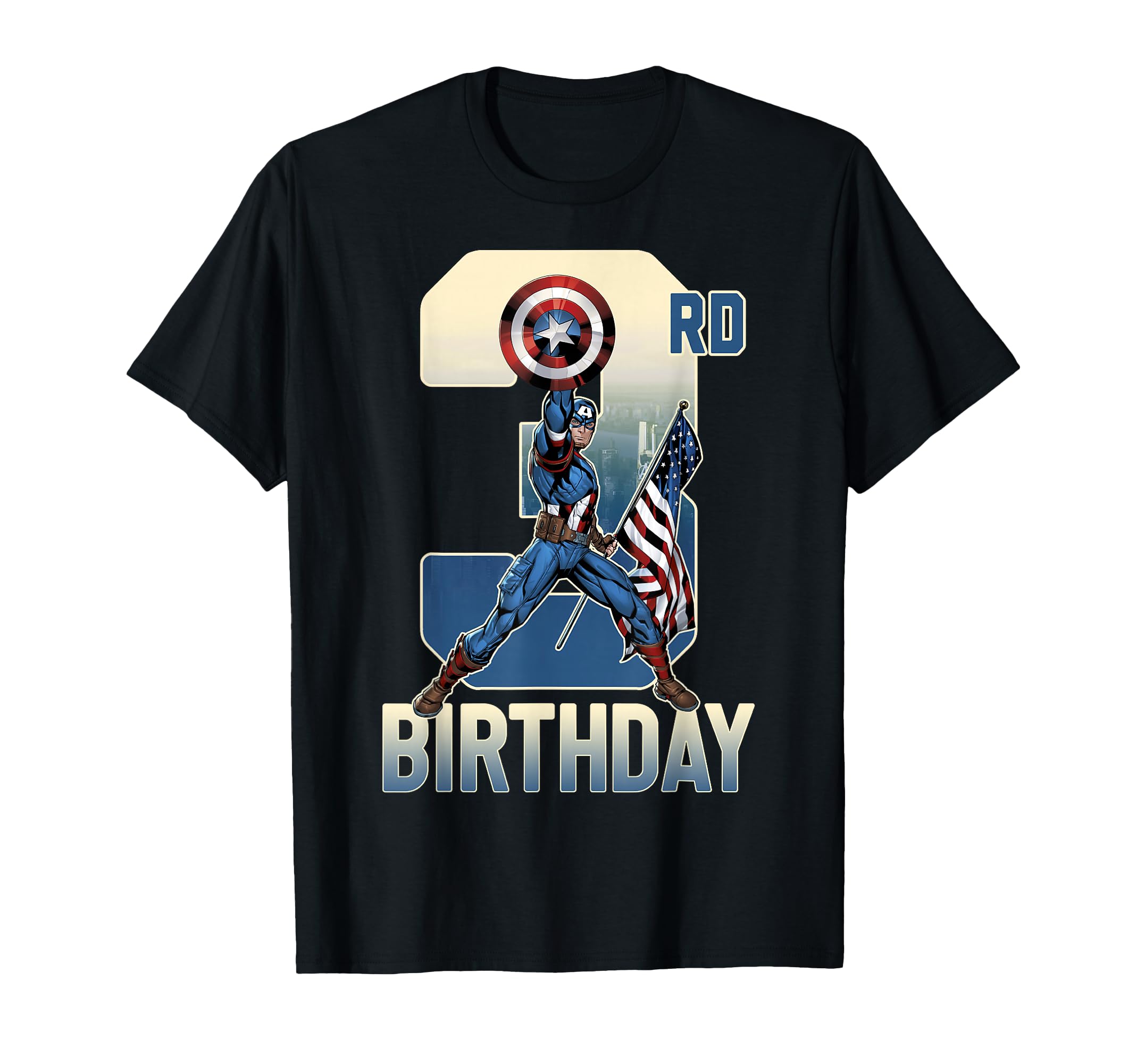 Marvel Captain America 3rd Birthday Graphic T-Shirt T-Shirt