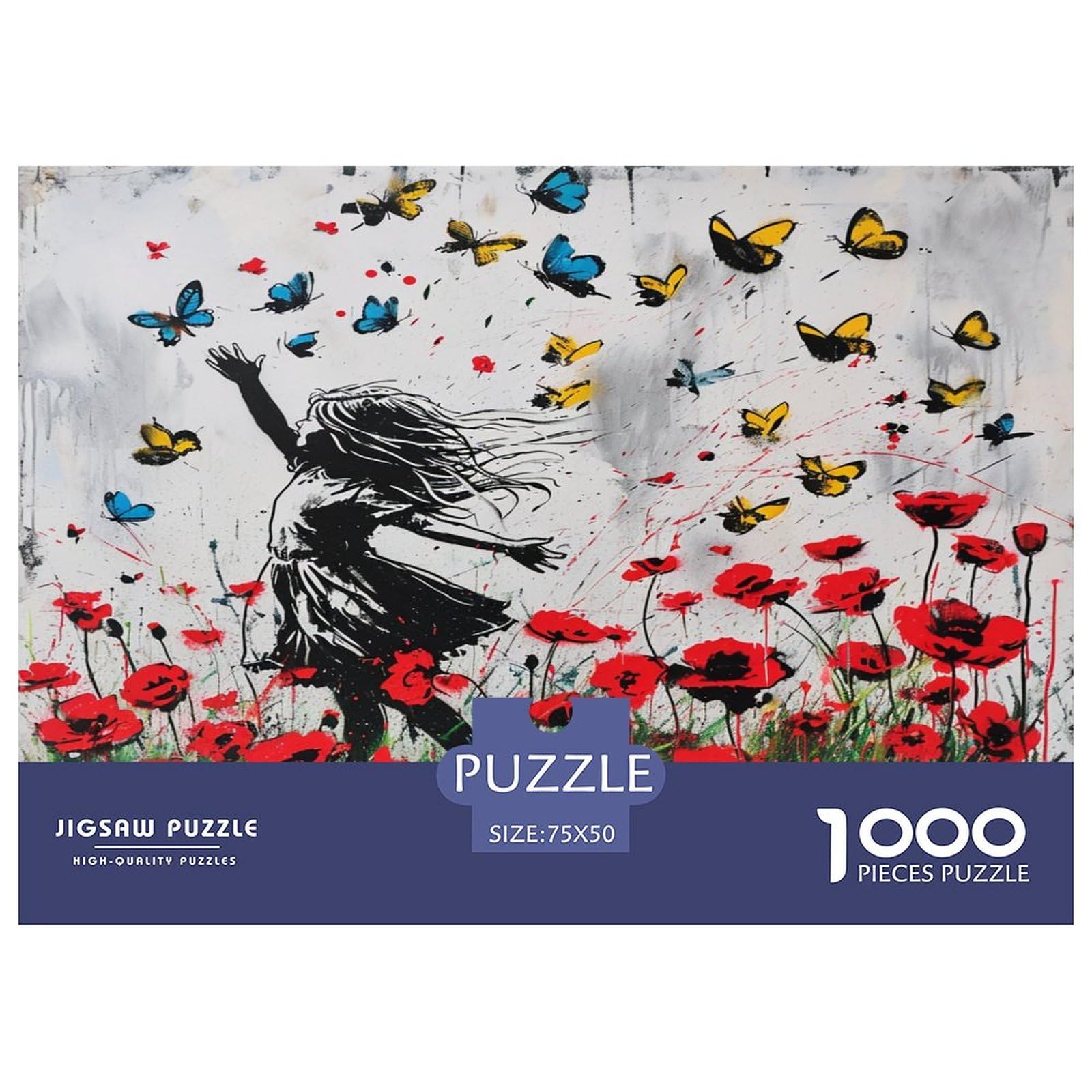 Rompecabezas De 1000 Piezas Para Adultos | Nivel Imposible Y Desafiante | Mariposas Coloridas | Medidas 70x50 Cm | Regalo Para Amantes De Los Puzzles
