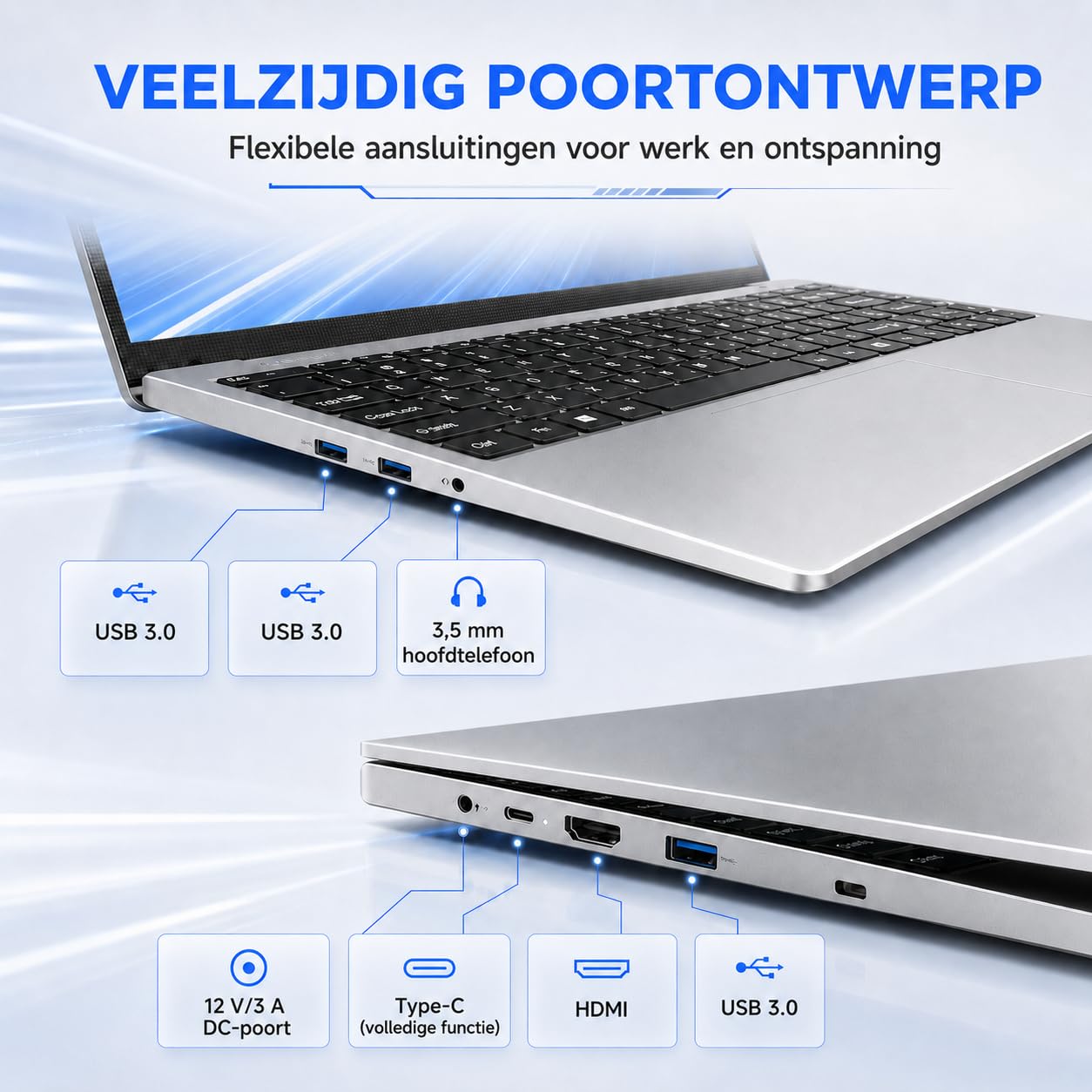 Ordinateur Portable 17,3 Pouces,i5‑7Y57,16 Go RAM,1 to SSD