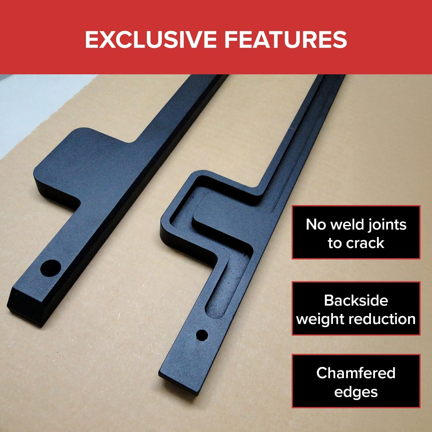 Elite Engineering Aluminum Frame Rails and MTG Screws - Compatible with Chevrolet Corvette C5 / C6 - Black - Pack of 2