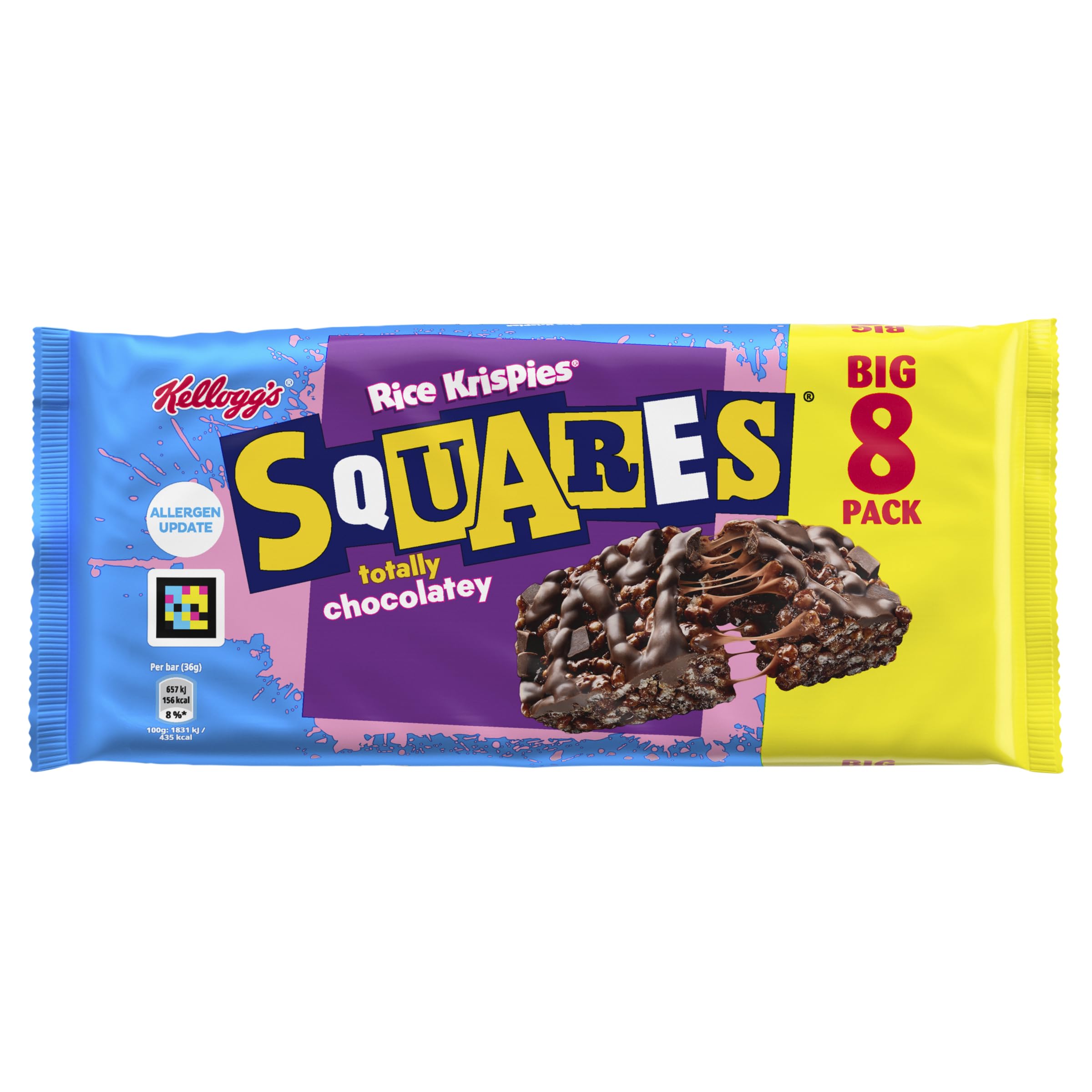 Kellogg's Rice Krispies Squares Delightfully Chocolatey Snack Bars 8 x 36g