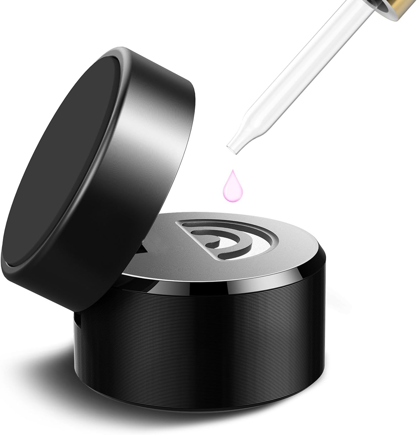 2-in-1 Car Phone Mount & Oil Diffuser, [Gift Choice] Patented Universal Stick on Dashboard Magnetic Car Cell Phone Stand Holder with Built-in Perfume Essential Oil Refill Chamber – Black