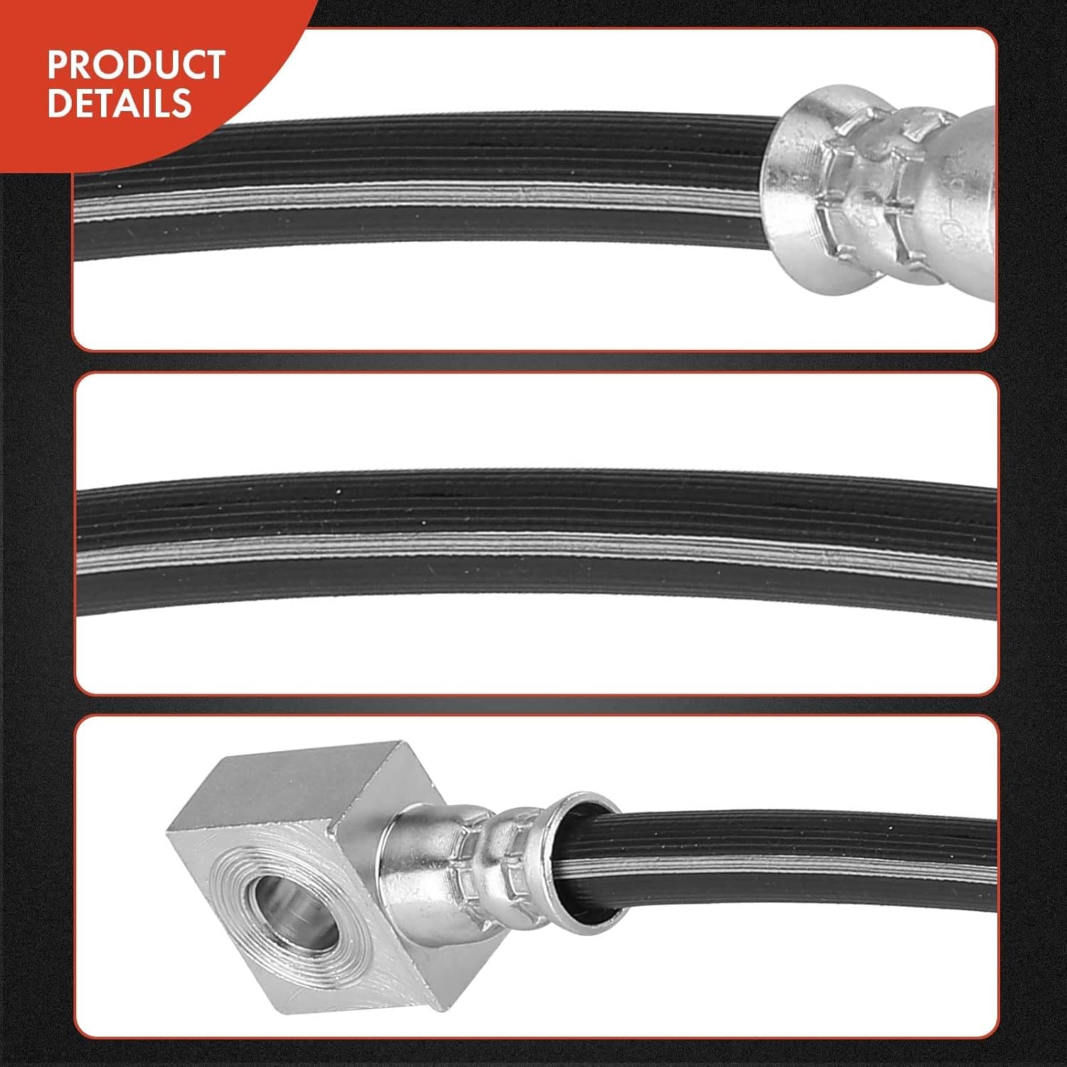 A-Premium Brake Hydraulic Oil Hose Compatible with Select Jeep Models - Grand Cherokee 1994-1998, Grand Wagoneer 1993, Replace# 52008662, 52008663 (Pack of 2)