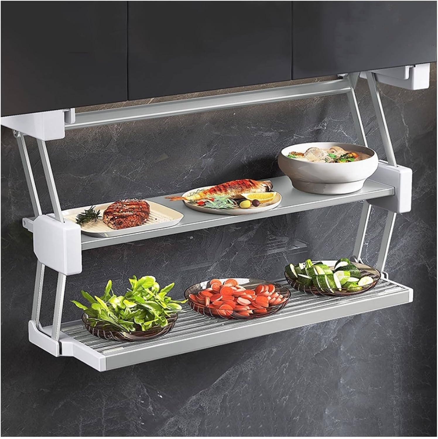 Cadre en aluminium sous armoire pour éliminer le désordre de cuisine