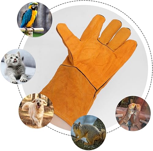 Miniatura 8 de Uonlytech Guantes de protección antimordeduras, guantes de alta temperatura, guantes a prueba de mordeduras para perros, guantes de entrenamiento de