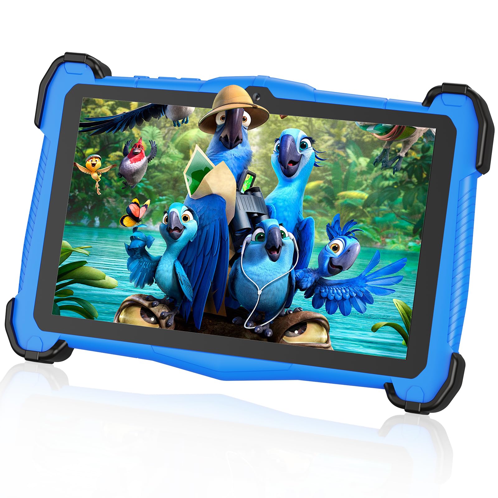 EagleSoar Kids Tablet 2024 Newest Android 14 Tablet for Kids Octa-core 10GB+64GB/TF 1TB 7 Inch Toddler Tablet with Parental Control Kids APP Pre-Installed Eye Care Mode Children Tablet with WiFi(Blue)
