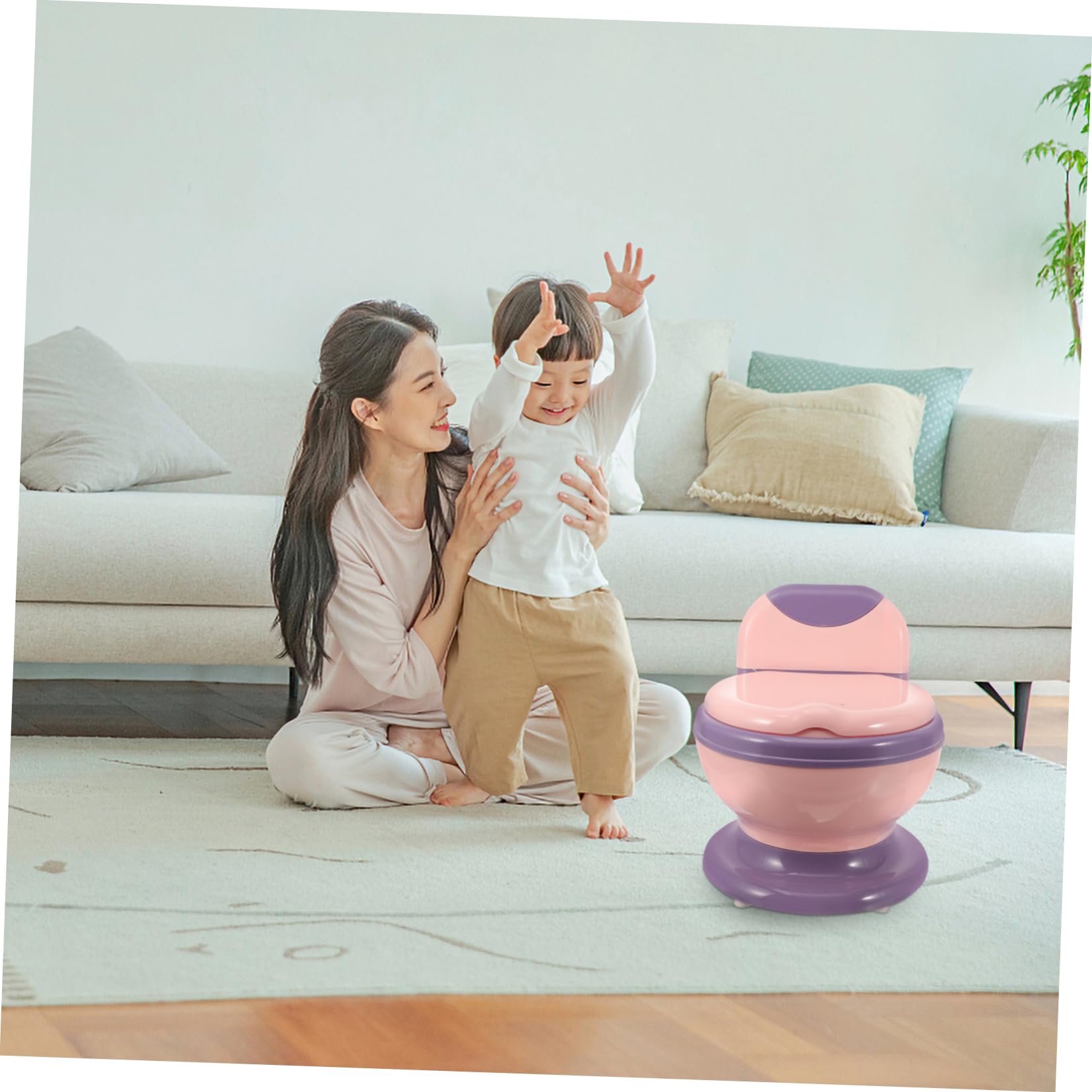 Potty Training Töpfchen Für Mädchen Tragbarer Toilettentrainer Für Mädchen Mit Realistischem Design Einfach Zu Reinigen Für Unterwegs - Leicht Und Praktisch