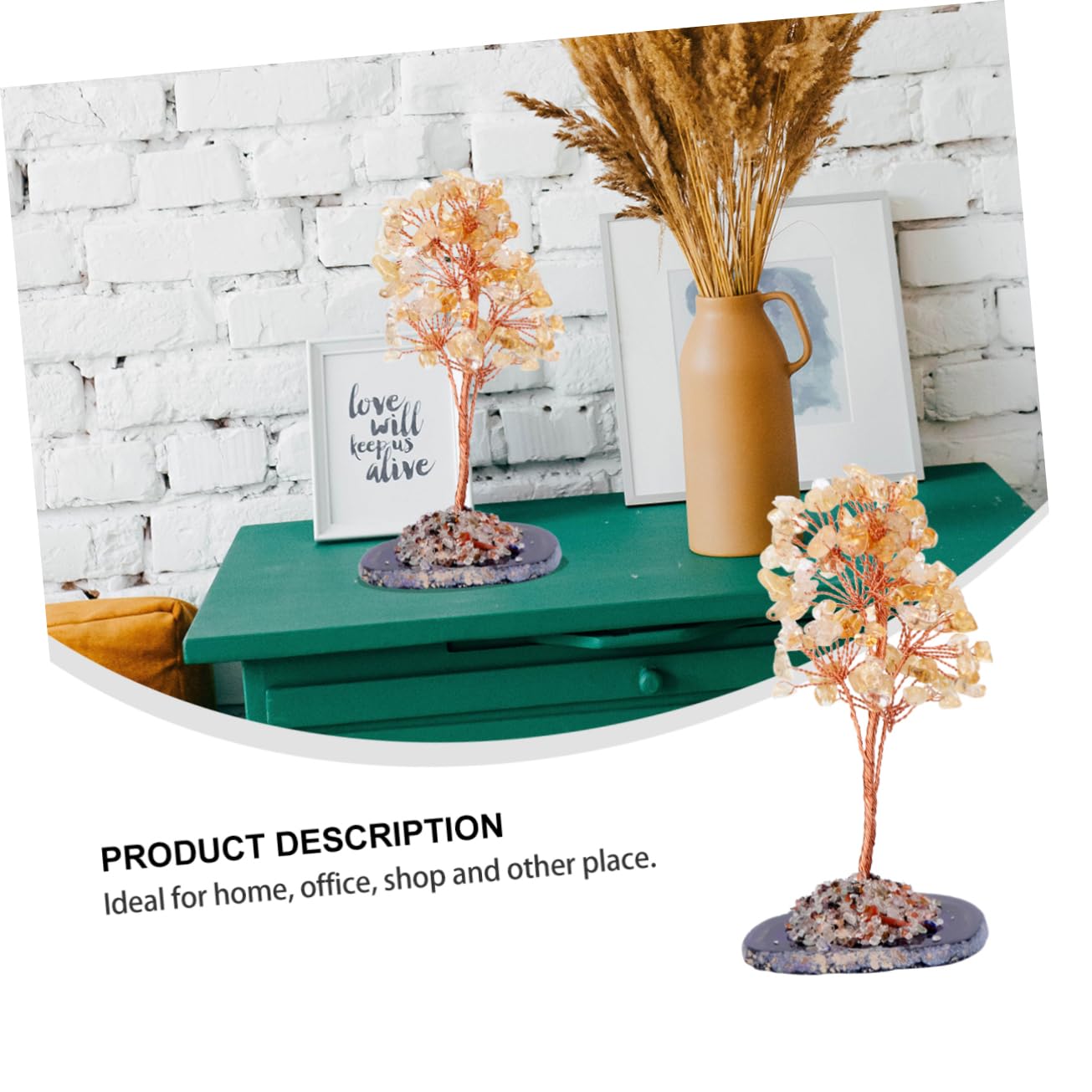 STOBAZA 1pc Tree Decoration Money Tree Desktop Ornament Crystal Money Tree