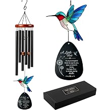 Sympathy Gift for Loss of Loved One,36" Hummingbird Wind Chime for Outside