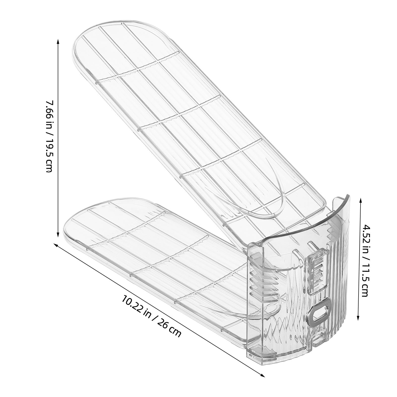 Toddmomy 4er-Set transparente Schuhfächer – Verstellbarer Schuhstapel – Doppellagige Absatzhalter für platzsparende Aufbewahrung in Kleiderschrank und Schrank
