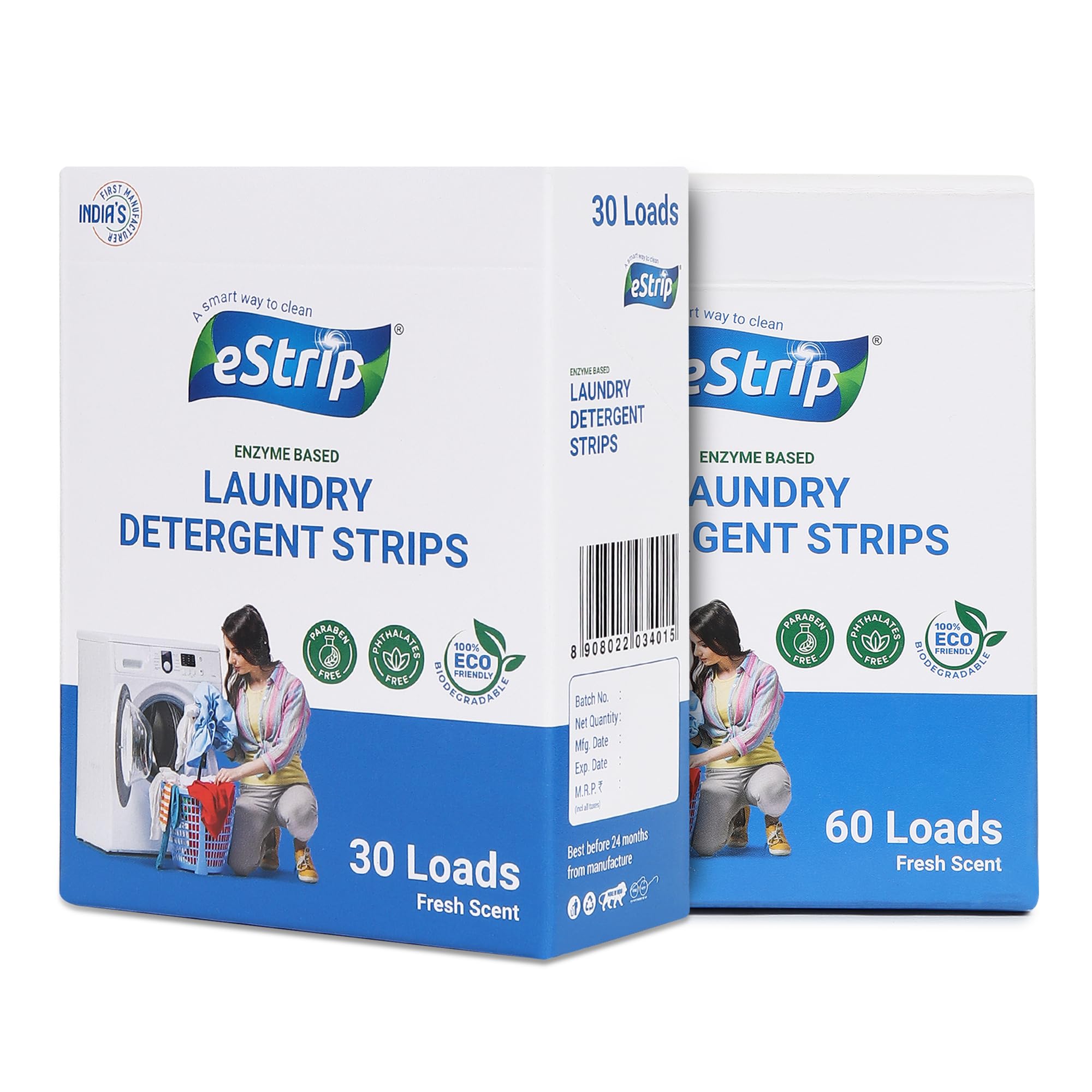 eStrip Laundry Detergent Sheets- 90 Loads, Detergent Sheets for Washing Machine & Bucket Wash Sheet, Eco-Friendly Chemical Free and Biodegradable Plant Based, Pre Measured & Easy To Use 90 Sheet (B0DBTXCVJX) Amazon Price History, Amazon Price Tracker