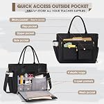 RAINSMORE Teacher Tote Bag with Lunch Compartment 15.6 inch Laptop Bag for Women Large Work Bags Nurse Bag Laptop Briefcase