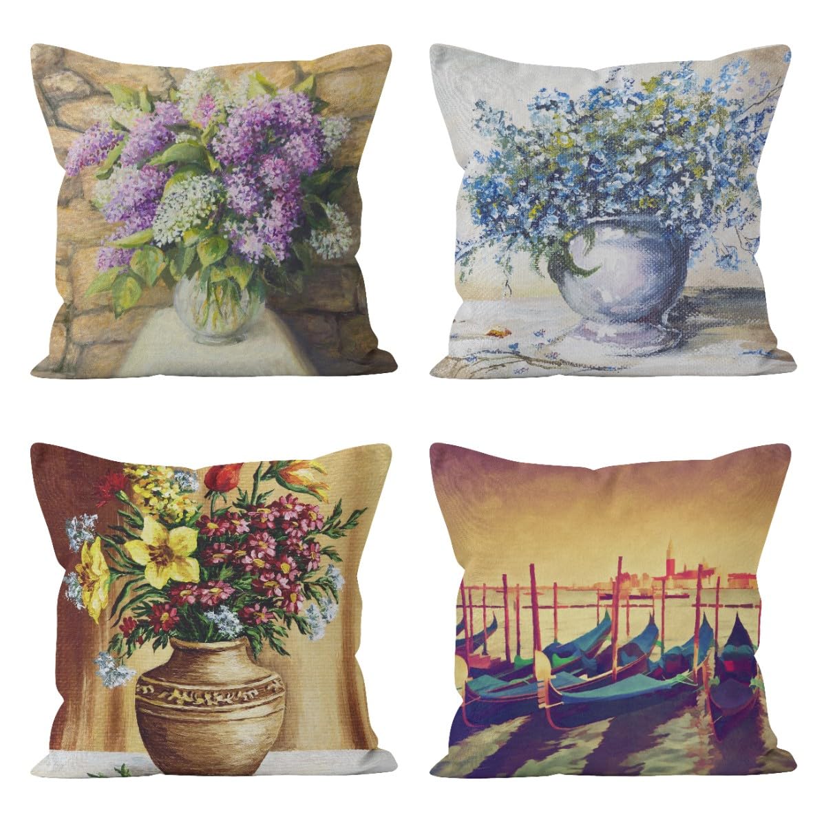 Taie d'oreiller de canapé en lin résistant lavable, housses de coussin 50x50 rectangulaire