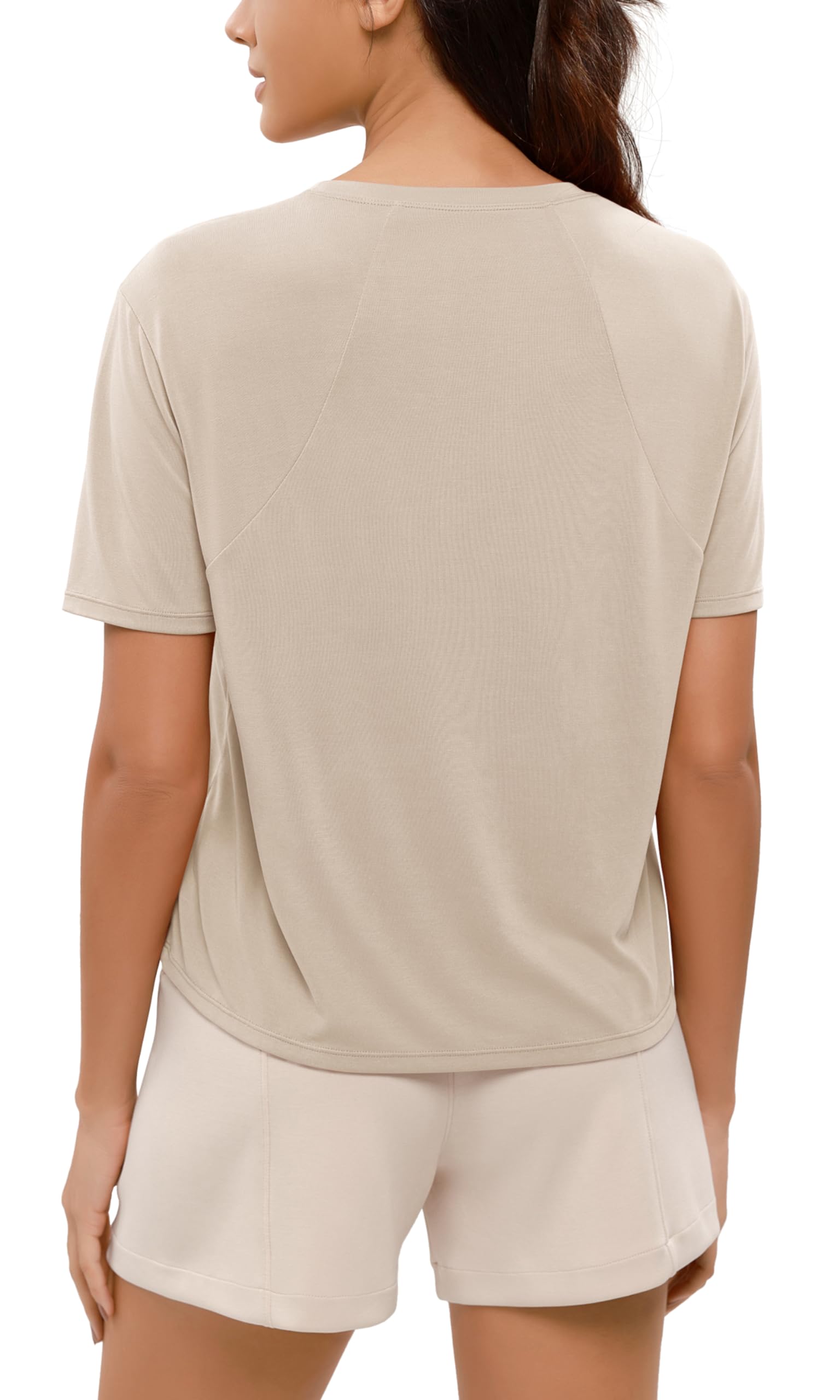 ODODOS Women's Modal Soft Short Sleeve Shirt