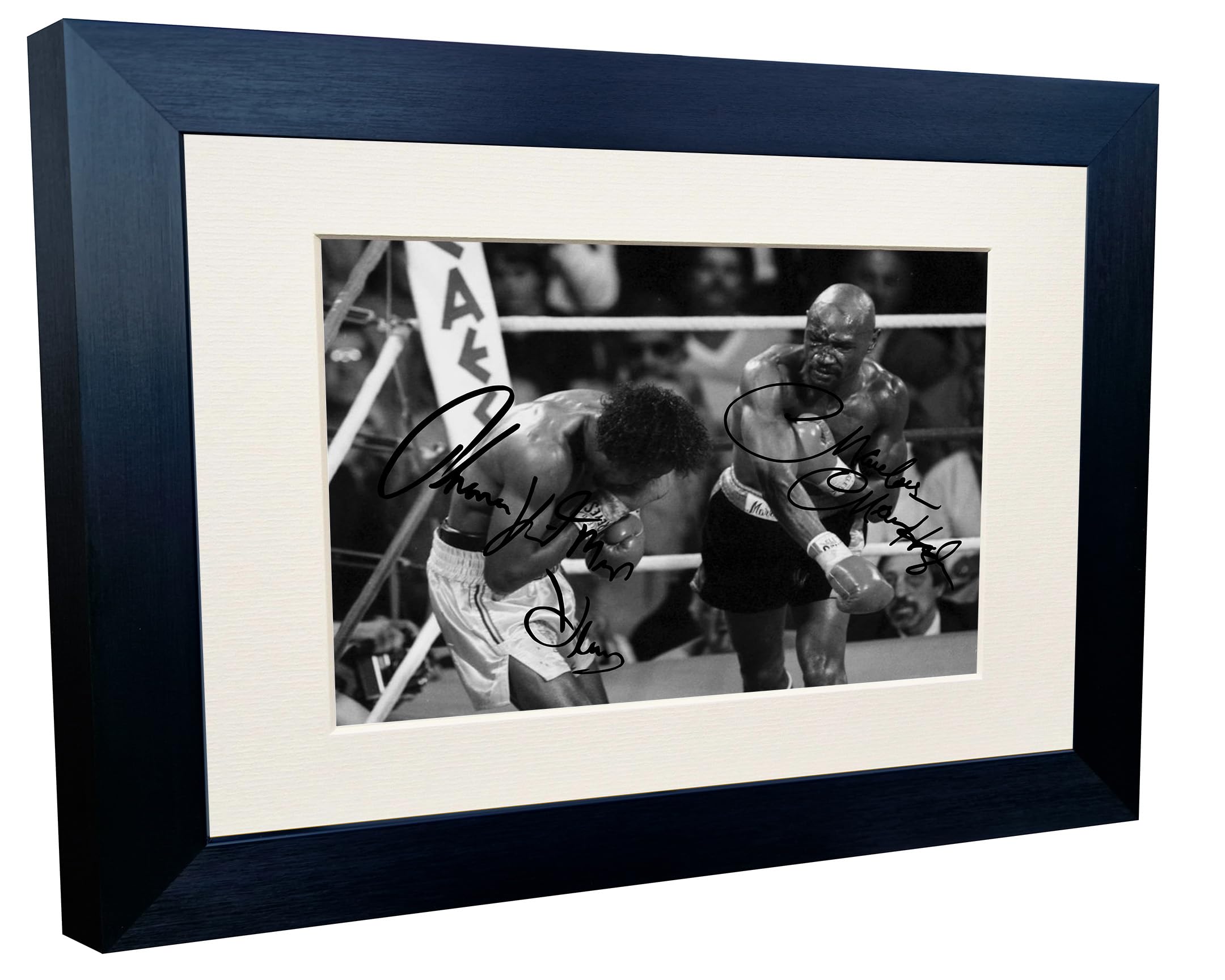Kitbags & Lockers THE WAR Marvelous Marvin Hagler vs Thomas Hitman Hearns 1985 Boxing Autographed Signed 12x8 A4 Photo Photograph Picture Frame Poster Gift 2