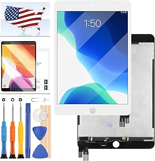 Screen Replacement for IPAD Mini 5 7.9" 2019 A2133 A2124 A2126 A2125 LCD Display Touch Screen Digitizer Assembly Matrix Glass Kits with Screen Protector + Free Repair Tools (White)