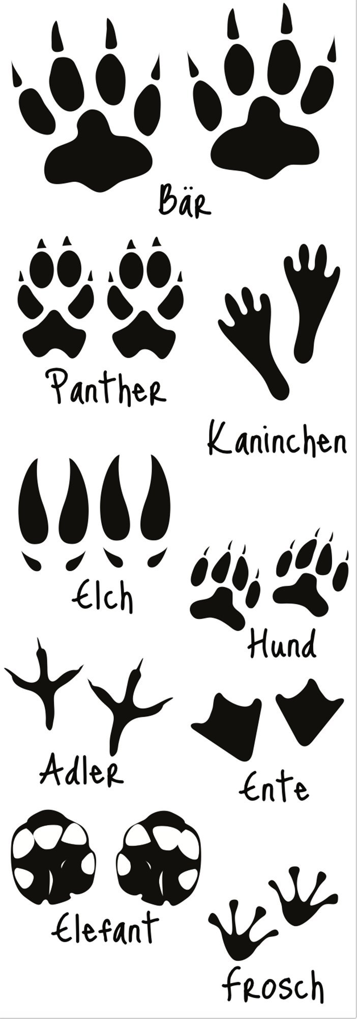 Plage Vinyl Wall Sticker Footprints, Black, 68 X 100 X 24 Cm, 68 x 0.1 x 24 cm