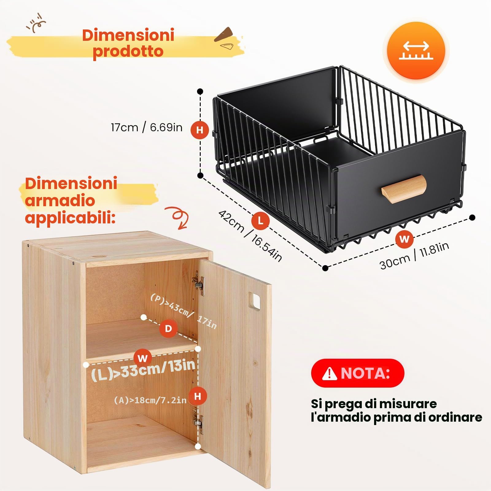 Telescopic Drawer, Extendable Drawer for Kitchen Cabinets, Slide Out Cabinet Organiser with Handle & Adhesive for Kitchen Pantry, No Drilling 23.5 x 39.5 x 19.5 cm, 2 Packs
