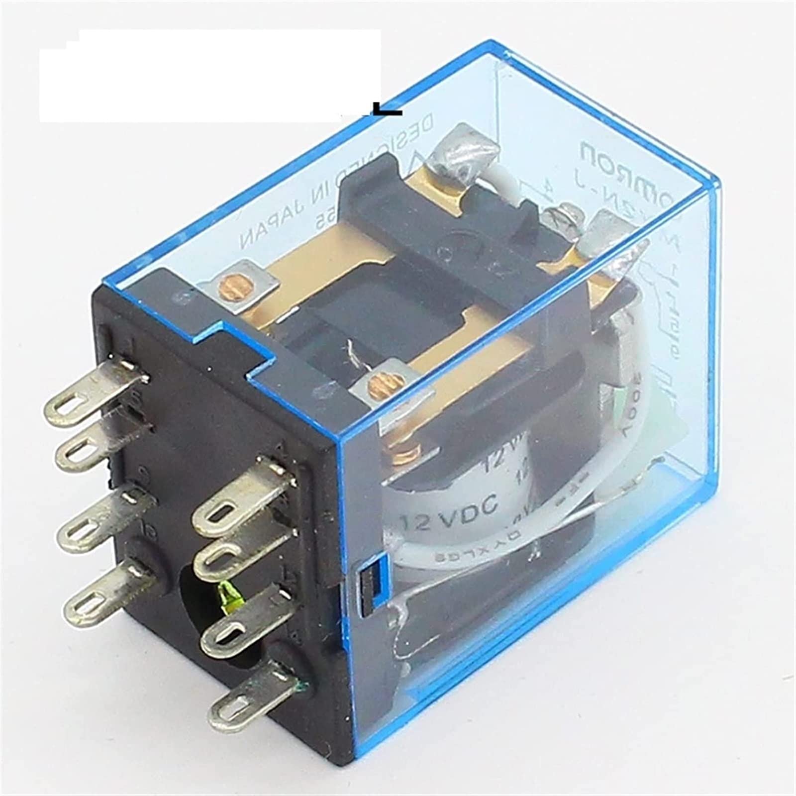Relè MY2P HH52P MY2NJ Relè 12 V CC 24 V CC 110 V CA 220 V CA Bobina DPDT for Uso Generico Micro Mini relè con Supporto Base Zoccolo (Size : 12VDC)