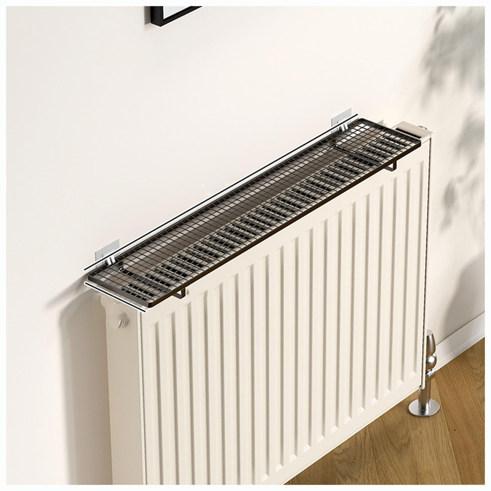 Estante de radiador organizador y almacenamiento de calzado panel decorativo