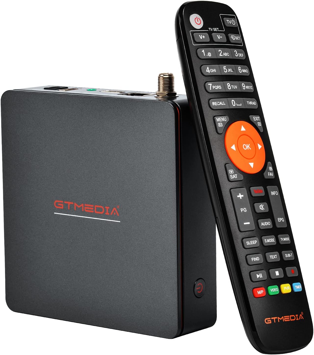 GT Media V9 Prime Digital Satellite Receiver, DVB-S/S2/S2X HD Satellite Decoder, Free to Air FTA H.265 TV Sat, Decrypt encrypted Channels Without Inserting a CA Card, 10bit HEVC Built-in 2.4G WiFi