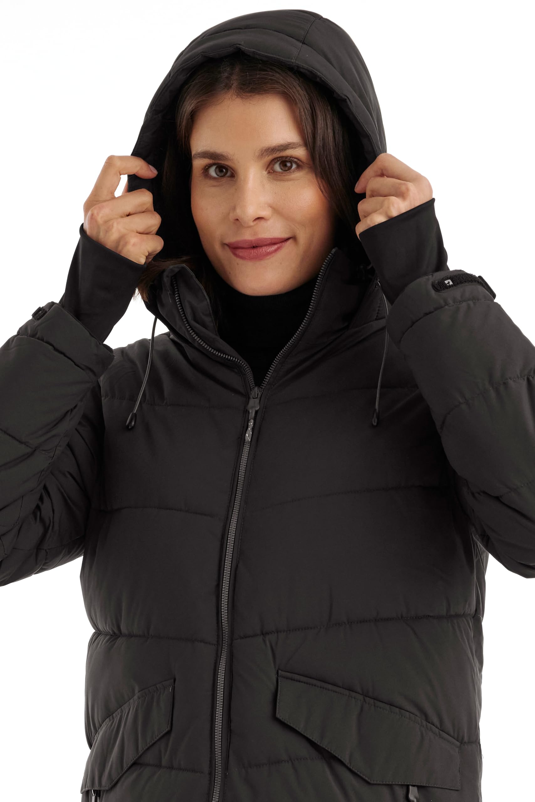 Killtec Damen Kow 62 Wmn Qltd Ct Wintermantel/Mantel in Daunenoptik mit Kapuze