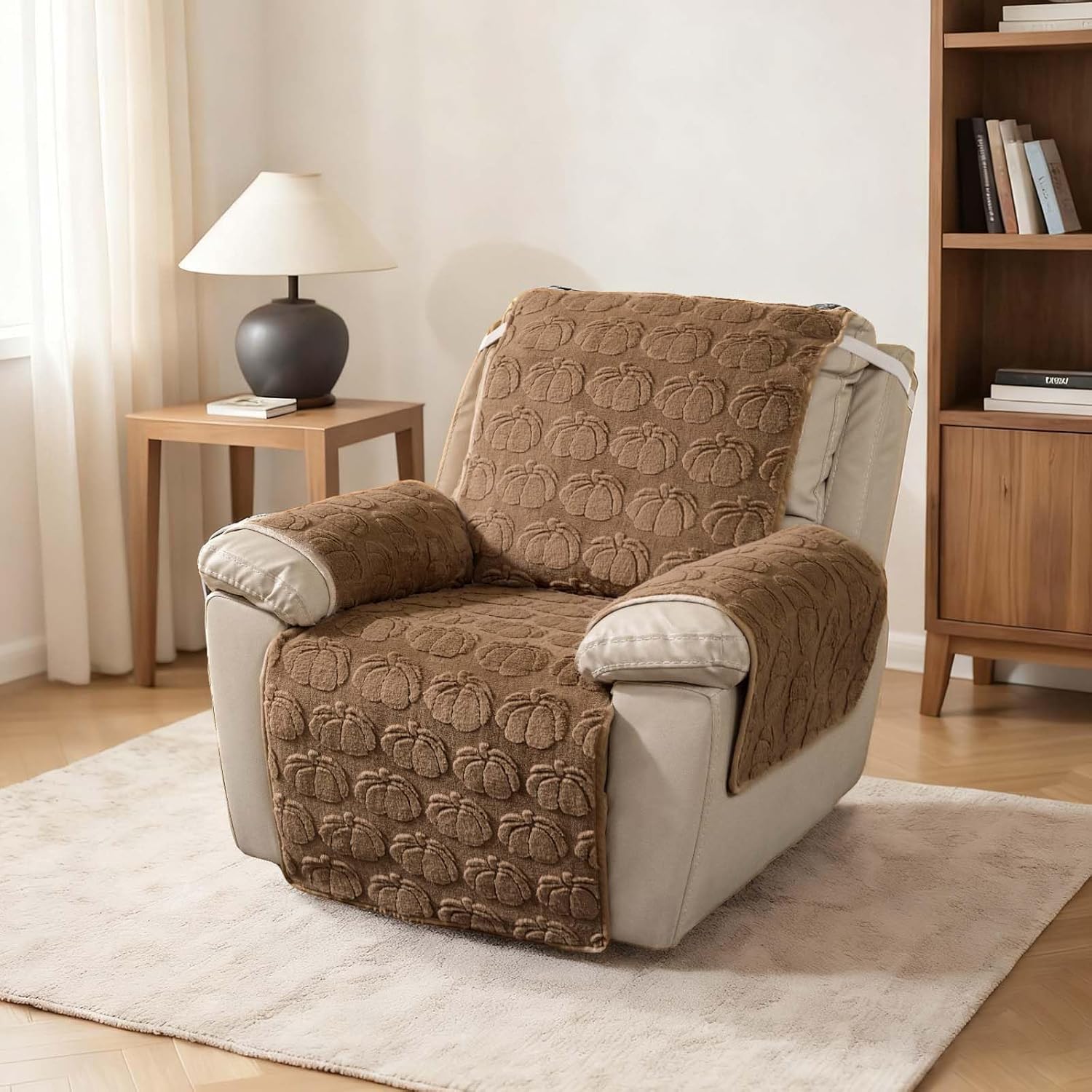 TOPCHANCES Plush Recliner Cover,Anti-Slip Recliner Chair Covers Slipcover Armrest Covers Recliner Protector Couch Sofa Covers,Soft Fuzzy Fluffy Furniture Protector for Kids Dogs Pets