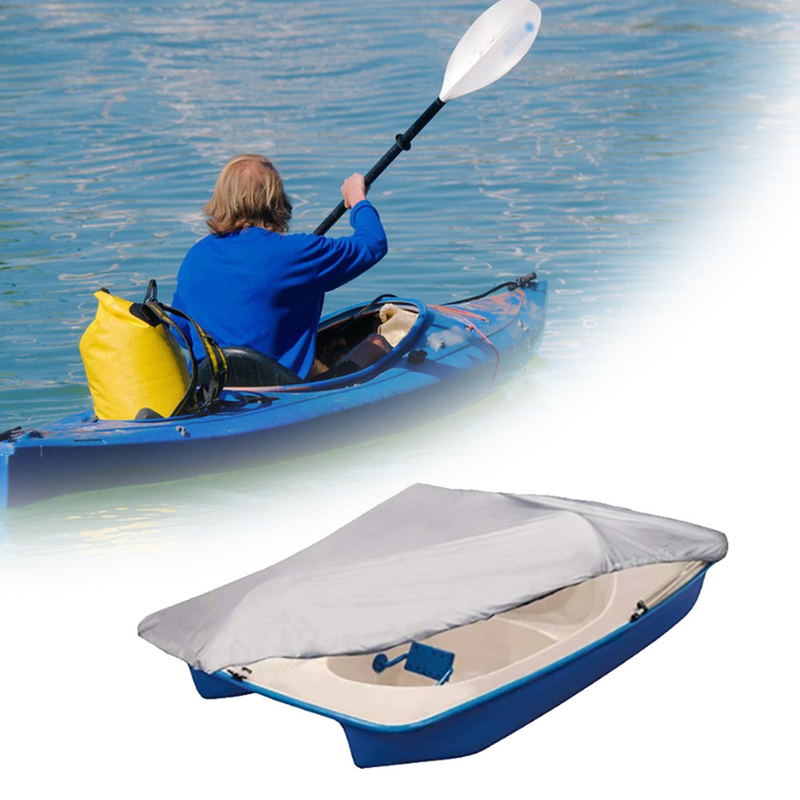 Copertura di protezione per barca Oxford 420D, progettata per pedalò e piccole imbarcazioni nautiche, baldacchino da barca scorrevole da 286 x 122 cm