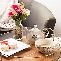 Vista 6 de Pavilion – Oso de mamá – Tetera de 15 oz y té de 8 oz para un juego