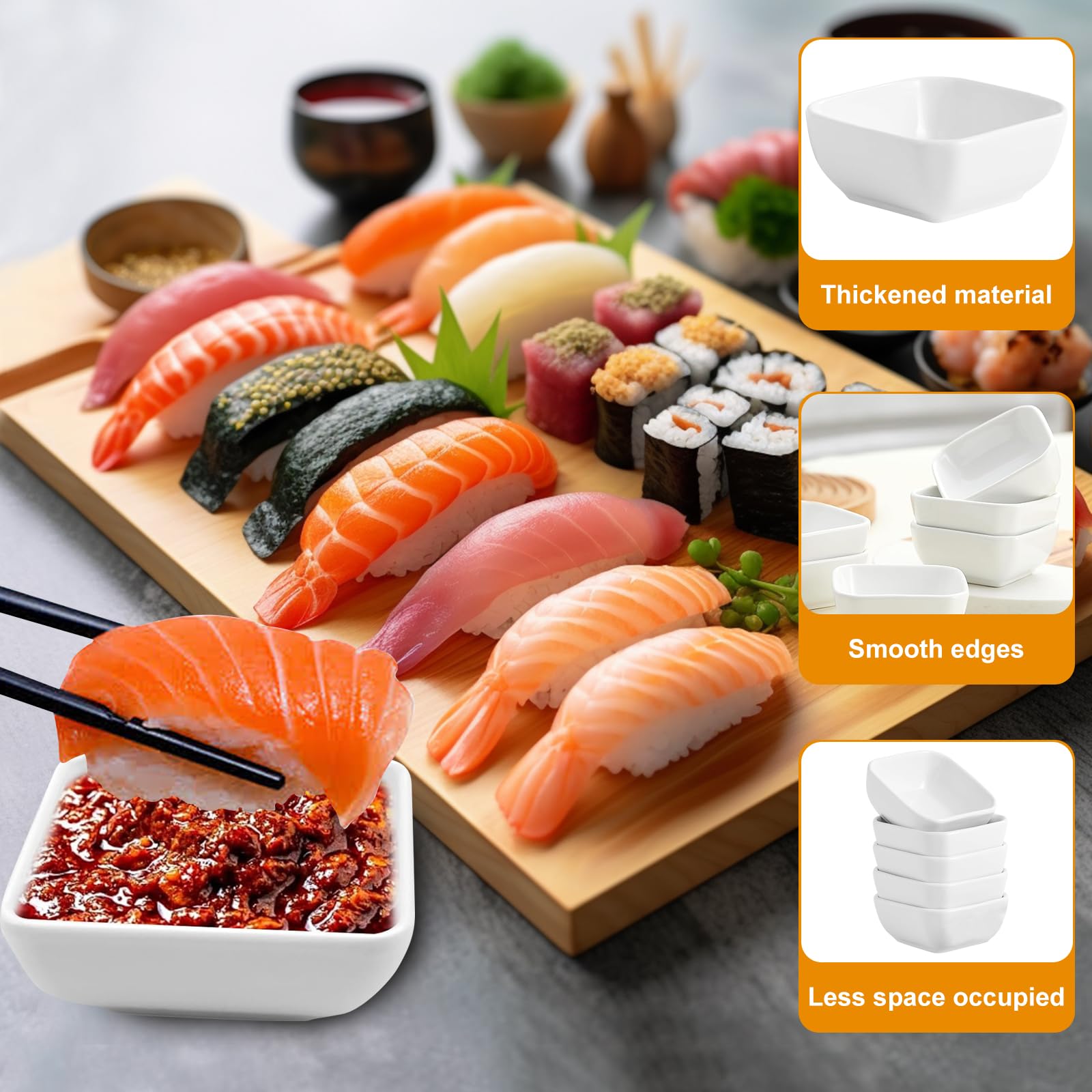 2 Japanische Keramik-Schälchen Mit Kirschblüten – Für Dips, Soßen, Gewürze, Spülmaschinenfest
