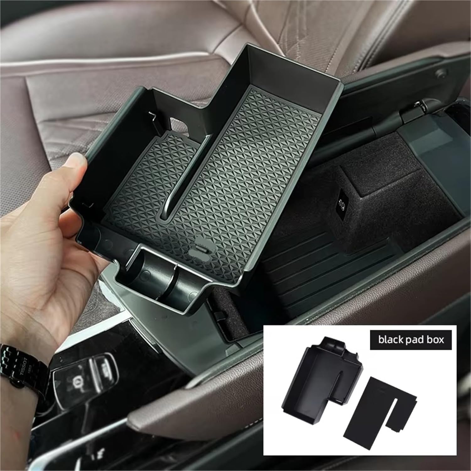 Glove Box Storage for 5 Series Accessories G30 G38 2020 2021 2022 2023 for 6 GT Storage Box Car Central Armrest ABS Storage Box Organizer