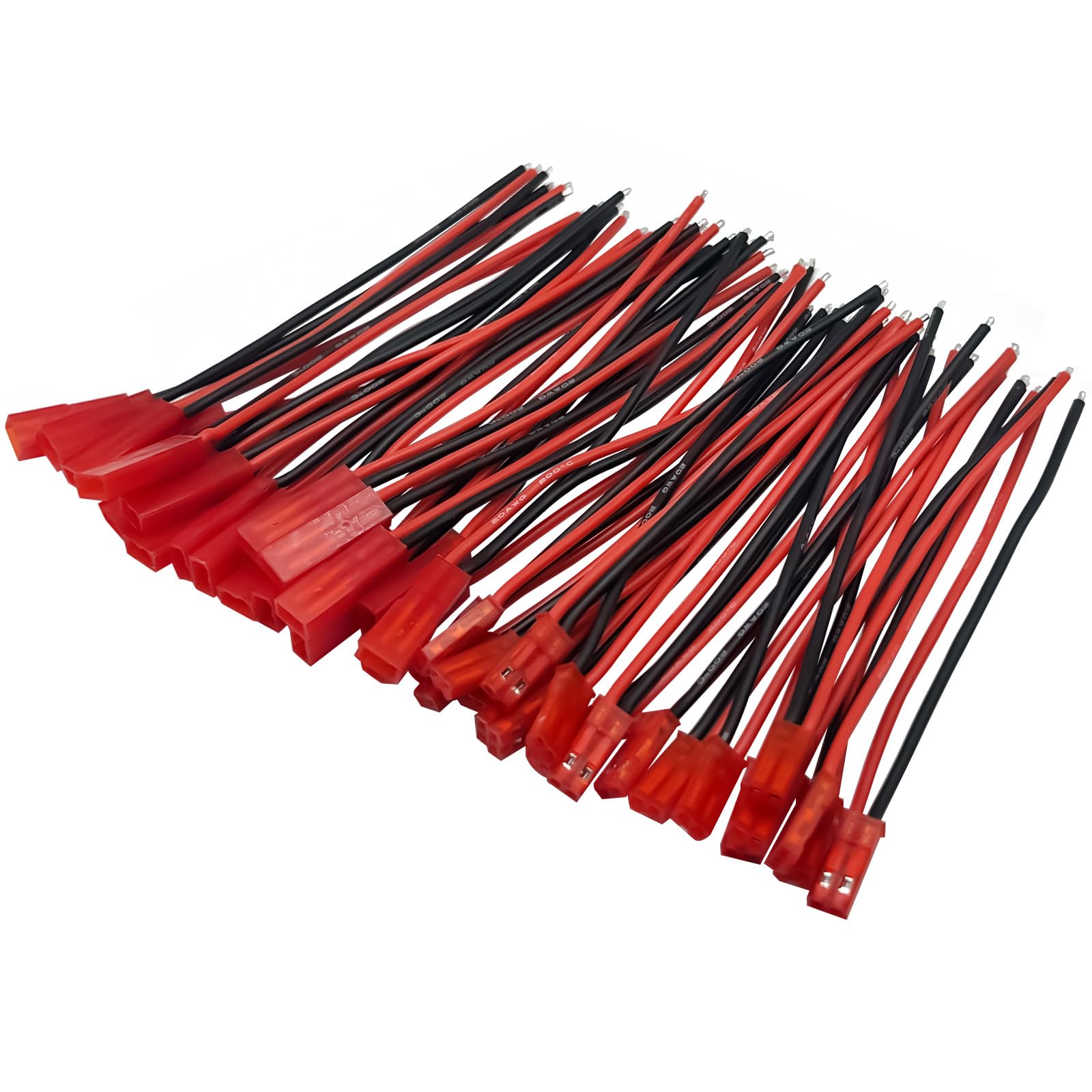 20Pairs 100mm 20AWG Male Female Connector JST Plug Cable for RC BEC Battery Helicopter DIY FPV Drone Quadcopter