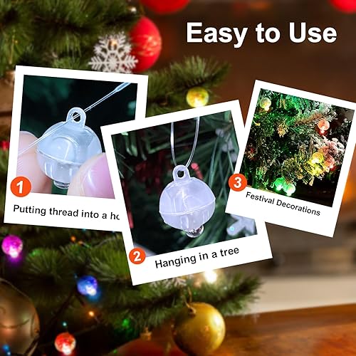 Miniatura 3 de AIKEI 100 luces LED para globos, mini bolas, luces de larga duración en espera, luces de fiesta, luz LED impermeable para linterna de papel,