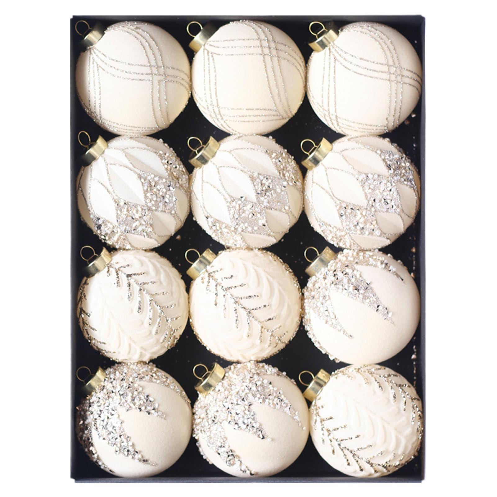 Boules de Noël en velours doux lot de décorations suspendues élégantes pour sapin