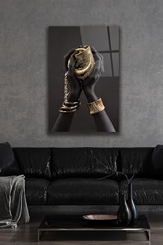 Mücevherli El Cam Tablo (46x72 cm)