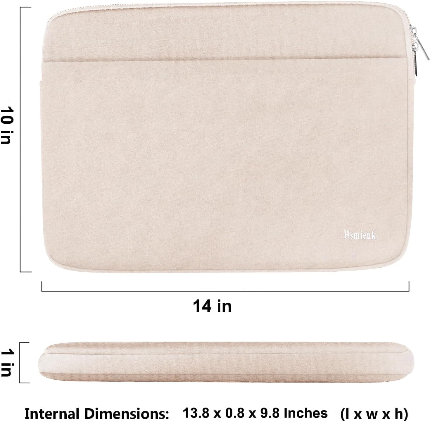 Laptop Sleeve Case 14 inch, Shockproof Protective Notebook Cover Bag with Accessory Pocket, Durable Carrying Laptop Case Compatible for MacBook HP Lenovo Dell Asus Acer, Light Pink - Image 3