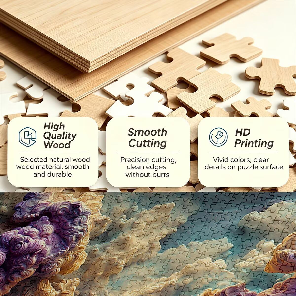 Puzzle 1000 Pezzi, Puzzle Colorato, Legno Pezzi, Regalo Donna Uomo -11873