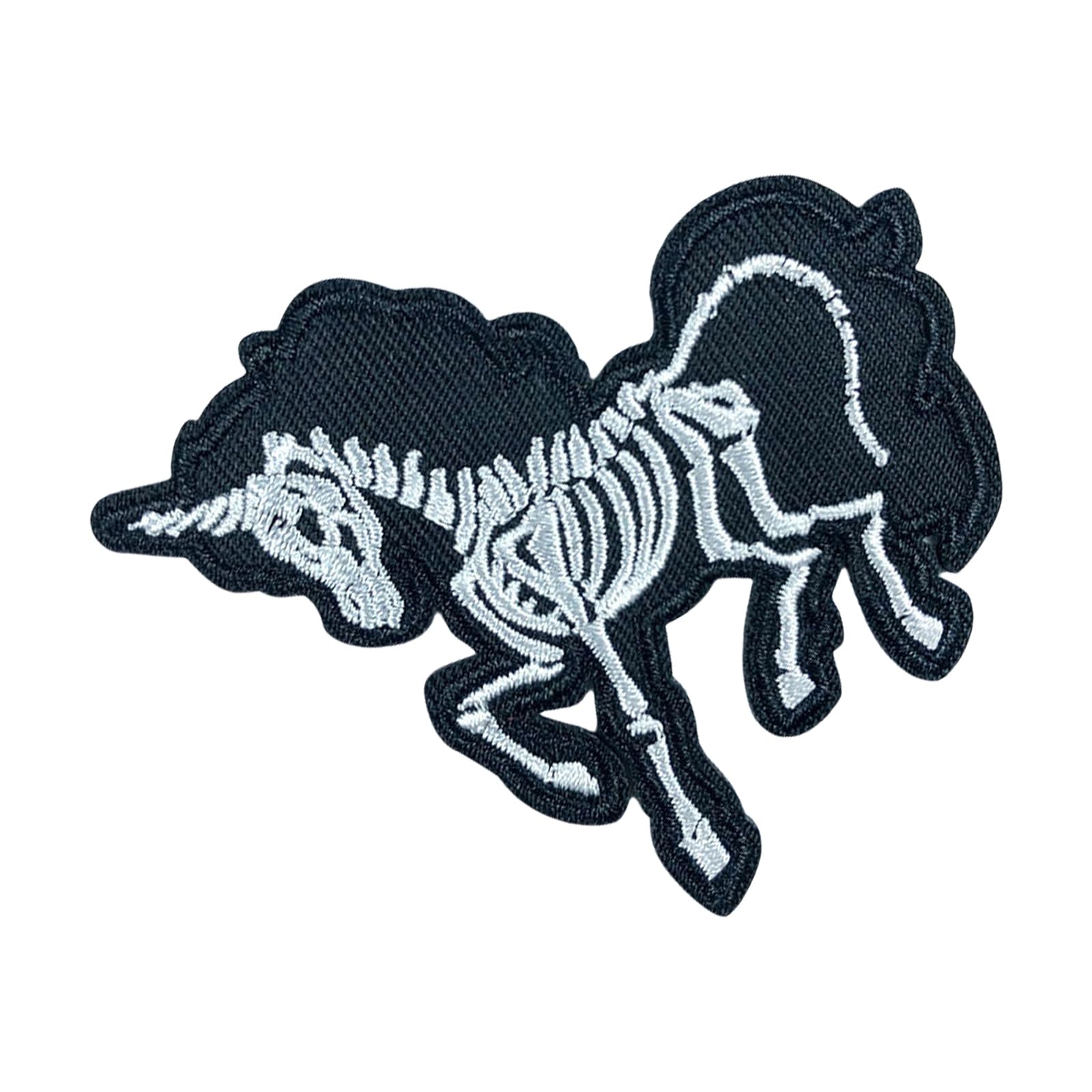Uqezagpa Ponies Embroidered Patches Horse Head Iron on Patches Applique Animal Sewing on Sewing for Hat Ponies Iron on Horse Head Sew on Applique