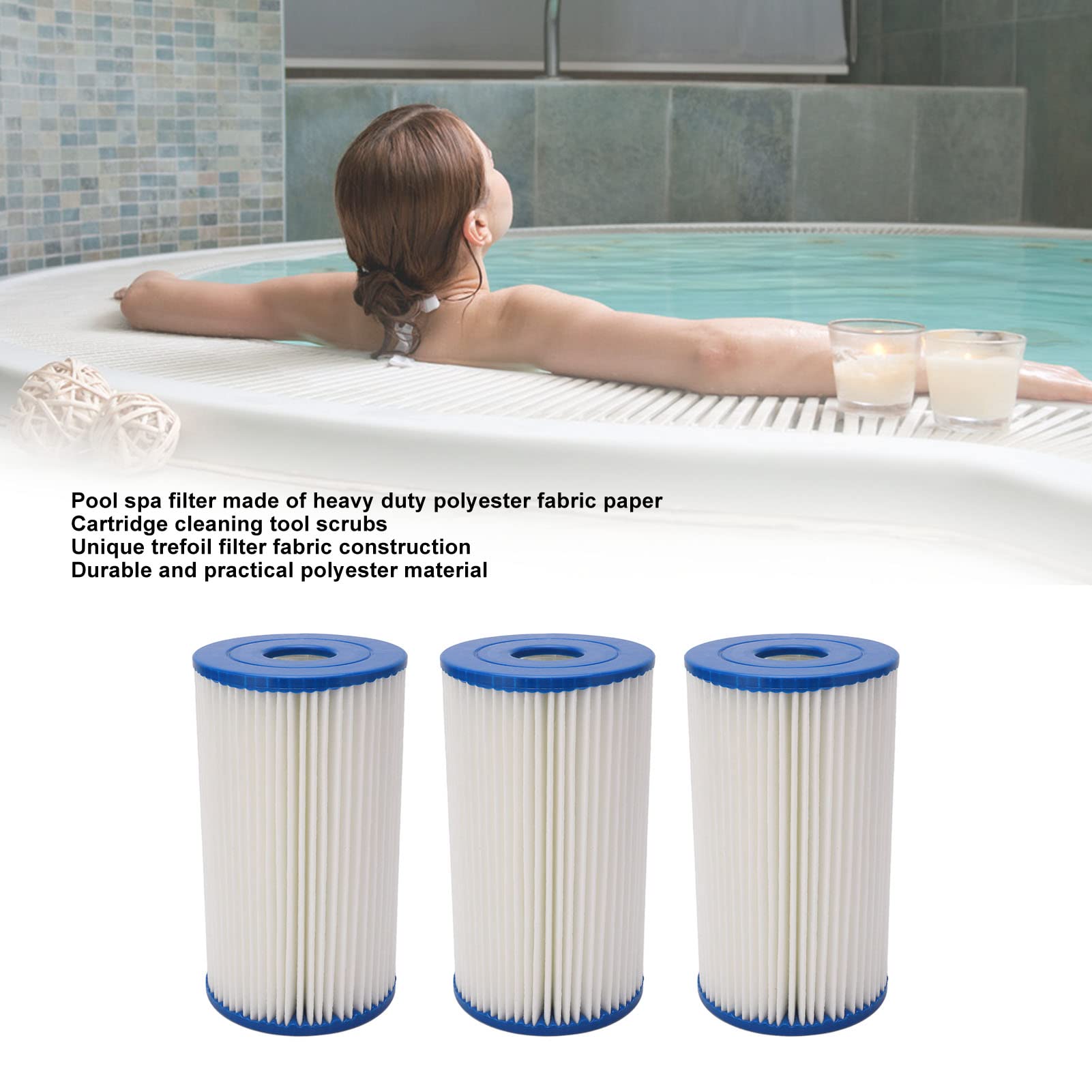 Marhynchus Cartouches Filtrantes de Piscine, Paquet de 3 Cartouches