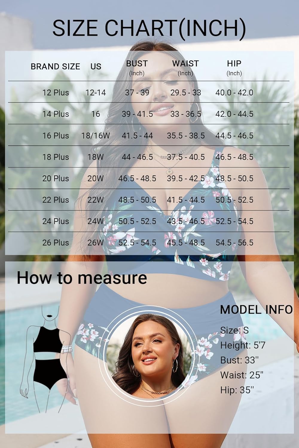 Women's Plus Size High Waisted Bikini - Two Piece Swimsuit Tummy Control Bathing Suit 2025 Twist Swimwear - Image 6