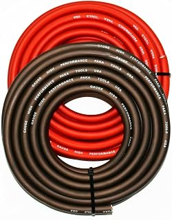 4 Gauge Wire Black/RED, Amplifier Power/Ground Amp Wire,Super Flexible and Bending Easily Without Breaking (10 FEET Black) (PK4GRBBR)