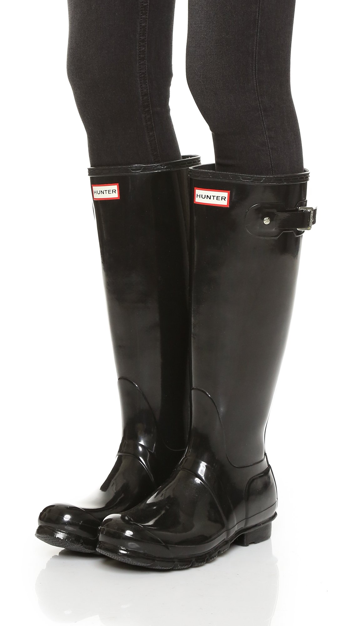Hunter Oryginalne wysokie, damskie buty bez podszewki